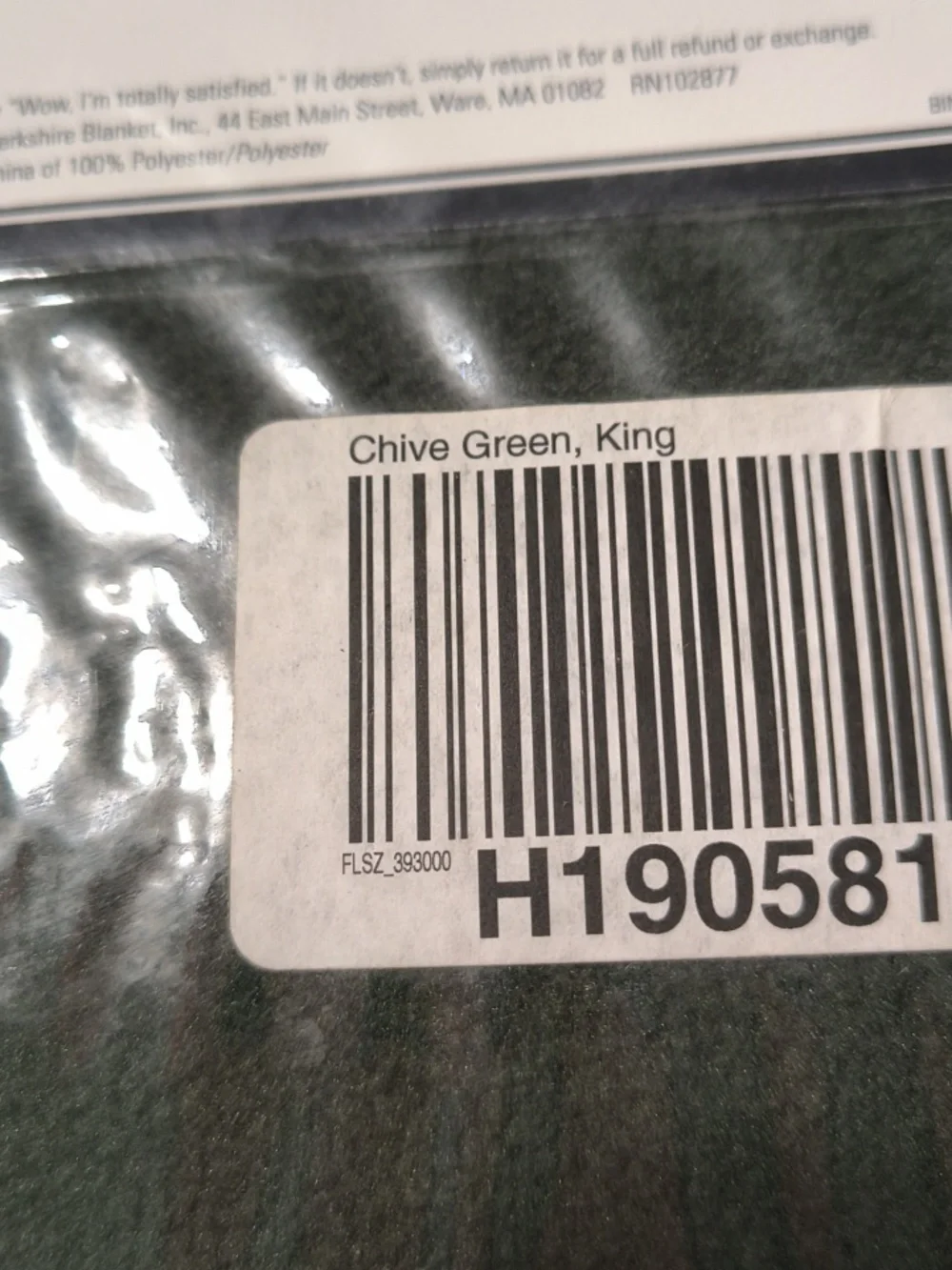 Berkshire Microfleece Blanket - Chive Green (Oversized King)